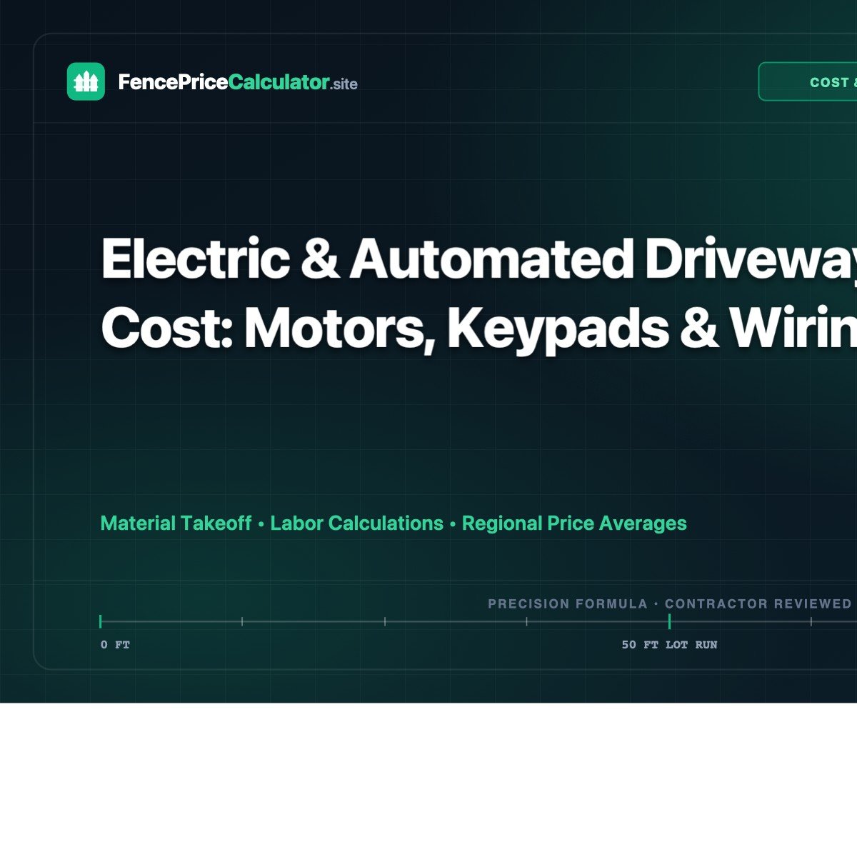 Electric & Automated Driveway Gate Cost: Motors, Keypads & Wiring
