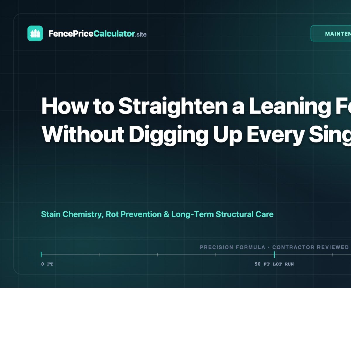 How to Straighten a Leaning Fence Without Digging Up Every Single Post